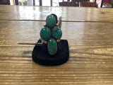 4 Stone Kingman Turquoise Adjustable Ring Jewelry